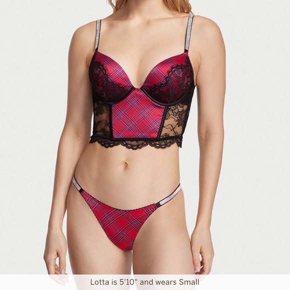 Victoria’s Secret Shine Strap Lace Brazilian Panty - Picture 2 of 7